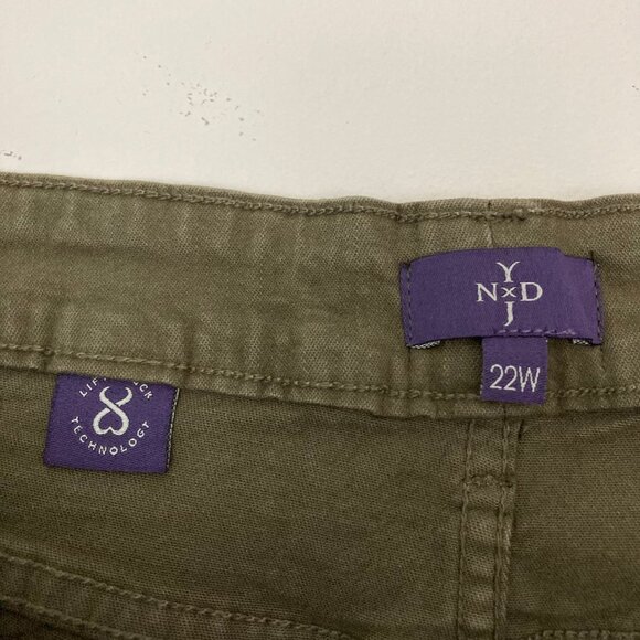 NWT NYDJ Earth Green Straight Leg Jeans Size 22W High Rise Cotton Lift Tuck Tech - Picture 10 of 13